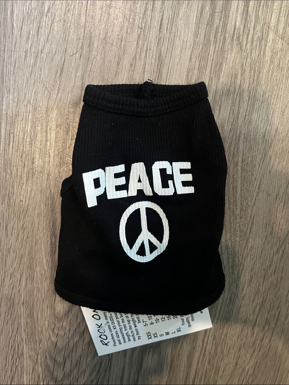 Kids Black 'PEACE' Graphic Bottoms